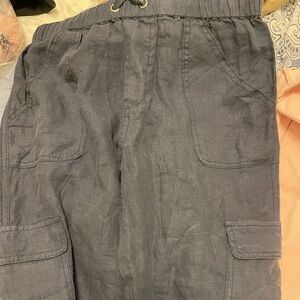 Nicole Miller Navy Blue Cargo Pants